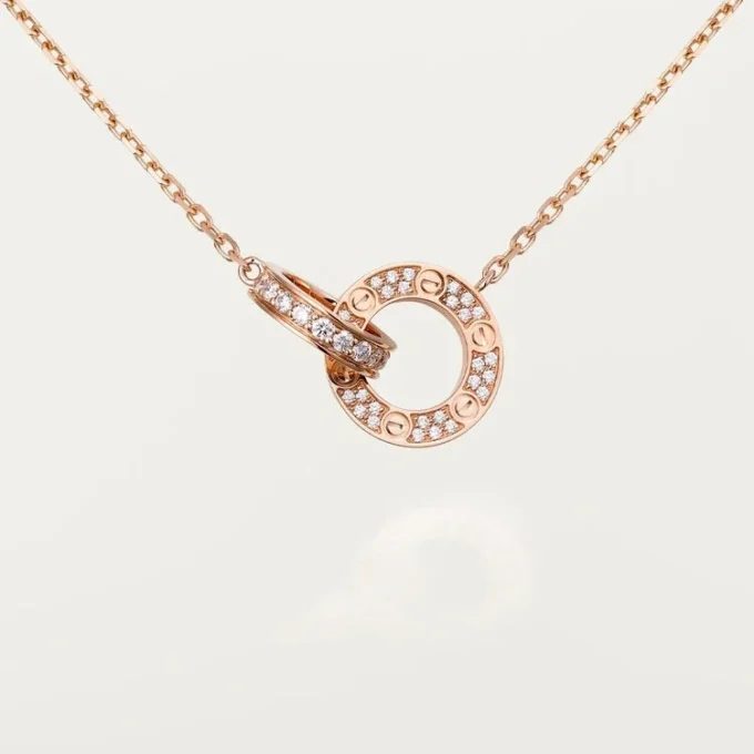 Love-Halskette – Roségold, Diamanten – Cartier