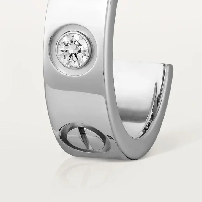 Love-Ohrringe, 2 Diamanten – Weißgold, Diamanten – Cartier