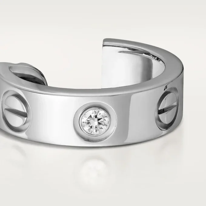 Love-Ohrringe, 2 Diamanten – Weißgold, Diamanten – Cartier