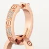 Love Ohrringe, Multiwear, halb pavé-besetzt