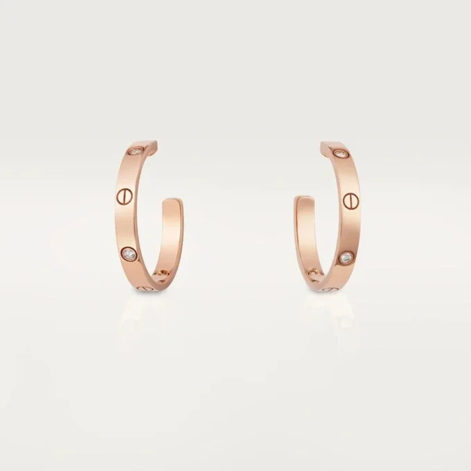 Love-Ohrringe – Roségold, Diamant – Cartier