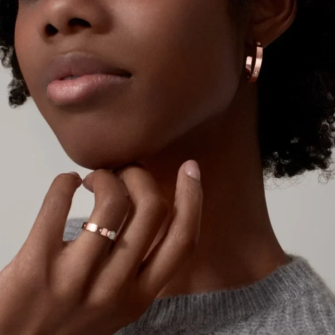 Love-Ohrringe – Roségold, Diamant – Cartier