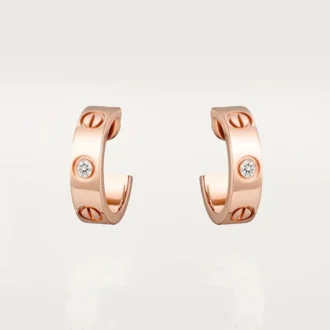 Love-Ohrringe – Roségold, Diamanten – Cartier