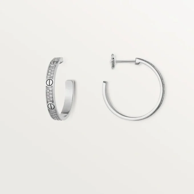 Love-Ohrringe – Weißgold, Diamant – Cartier