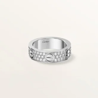 Love Ring, klassisches Modell, pavé-besetzt