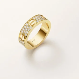 Love Ring, klassisches Modell, pavé-besetzt