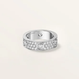 Love-Ring, klassisches Modell, pavé-besetzt, 6 Diamanten