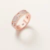 Love-Ring, klassisches Modell, pavé-besetzt, 6 Diamanten
