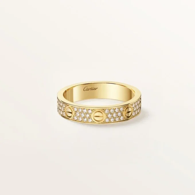 Love-Ring, kleines Modell, mit Pavé-Fassung