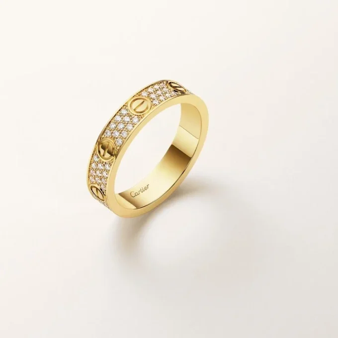 Love-Ring, kleines Modell, mit Pavé-Fassung
