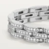 Maillon Panthere Armband, dreireihig, pavé-besetzt