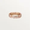 Maillon Panthere Dünner Ehering, 2 Reihen mit halbem Diamantpavé – Roségold, Diamanten – Cartier