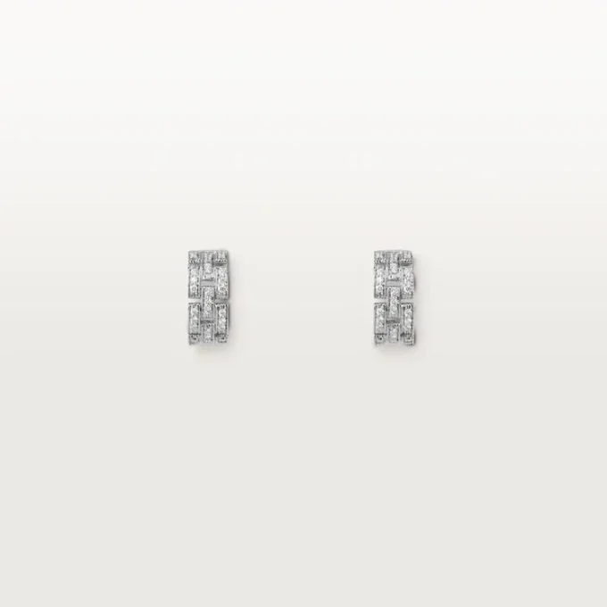 Maillon Panthere Ohrringe, 3 Reihen mit Diamantpavé – Weißgold, Diamanten – Cartier Maillon Panthere Ohrringe, 3 Reihen mit Diamantpavé – Weißgold, Diamanten – Cartier