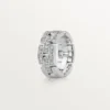 Maillon Panthere Ring, 3 Reihen mit Halbdiamanten – Weißgold, Diamanten – Cartier