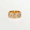 Maillon Panthere Ring, 3 Reihen mit halbem Diamantpavé – Roségold, Diamanten – Cartier