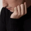 Maillon Panthere Ring, 3 Reihen mit halbem Diamantpavé – Roségold, Diamanten – Cartier