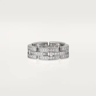 Maillon Panthere Ring, dreireihig, pavé
