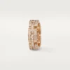 Maillon Panthere Ring, dreireihig, pavé