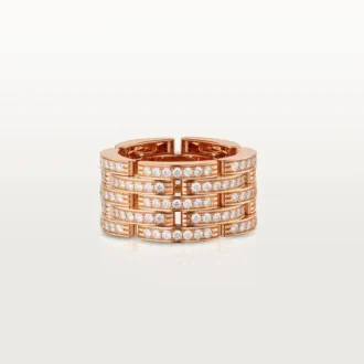 Maillon Panthere Ring, fünfreihig, pavé-besetzt