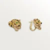 Ohrringe „Faune Et Flore De Cartier“, gelbe, orangefarbene und braune Diamanten, pavé-gefasst