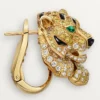 Ohrringe „Faune Et Flore De Cartier“, gelbe, orangefarbene und braune Diamanten, pavé-gefasst