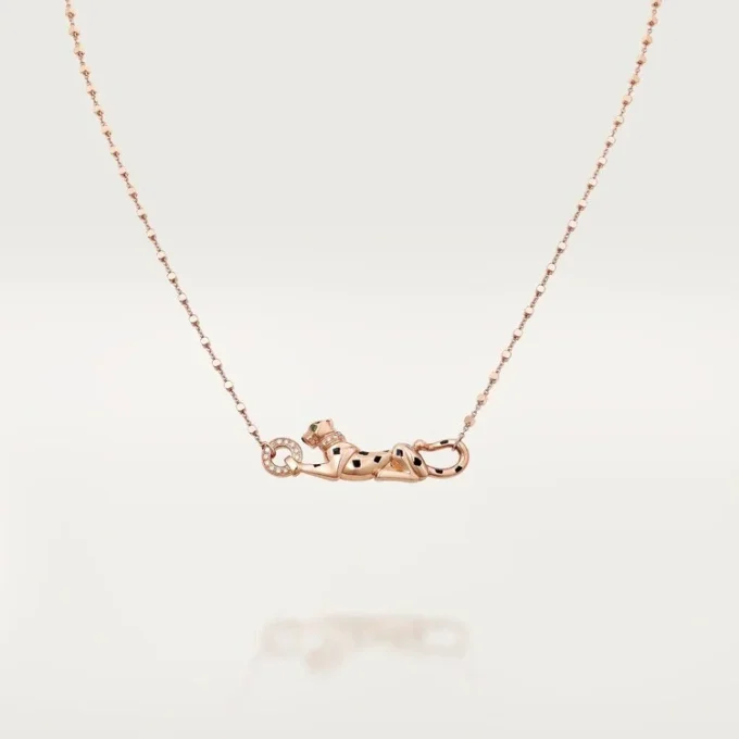 Panthere De Cartier Halskette – Roségold, Tsavorit-Granate, Diamanten – Cartier