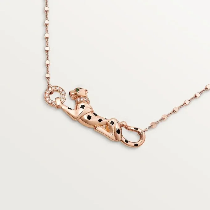 Panthere De Cartier Halskette – Roségold, Tsavorit-Granate, Diamanten – Cartier