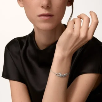 Panthere De Cartier Armband, an Kette, halb gepavé