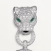 Panthere De Cartier Armband, an Kette, halb gepavé