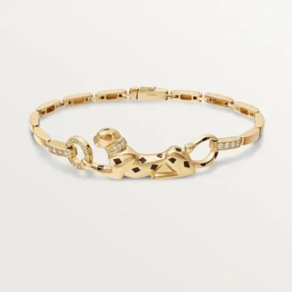 Panthere De Cartier Armband – Gelbgold, Lack, Diamant, Tsavorit-Granat, Onyx – Cartier