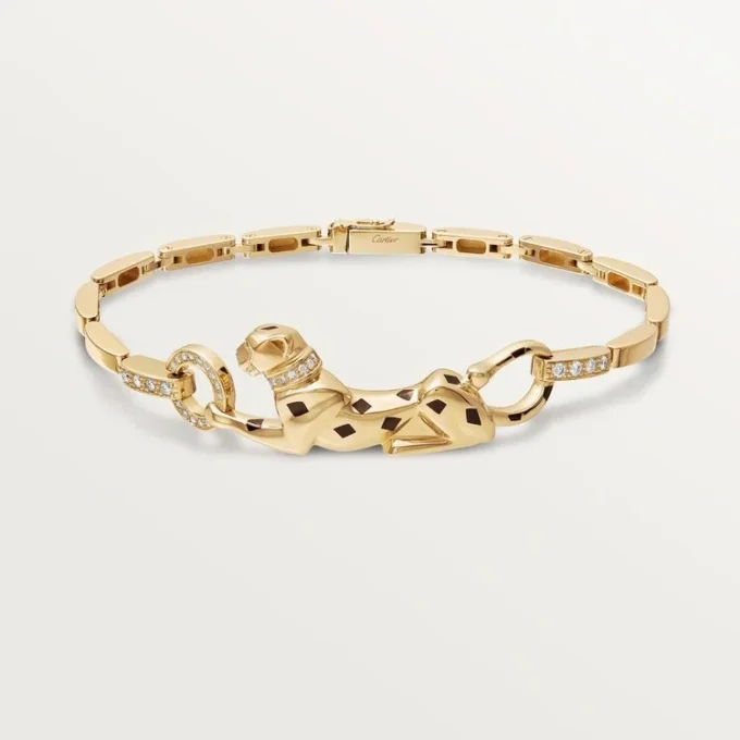 Panthere De Cartier Armband – Gelbgold, Lack, Diamant, Tsavorit-Granat, Onyx – Cartier