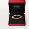 Panthere de Cartier Armband, kleines Modell, halb mit Diamanten besetzt