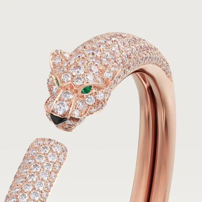 Panthere De Cartier Armband, kleines Modell, mit Pavé-Fassung