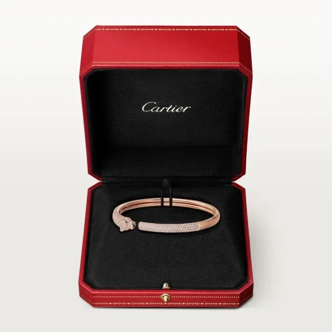 Panthere De Cartier Armband, kleines Modell, mit Pavé-Fassung