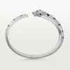 Panthere De Cartier Armband, mittleres Modell, halb pavé-besetzt