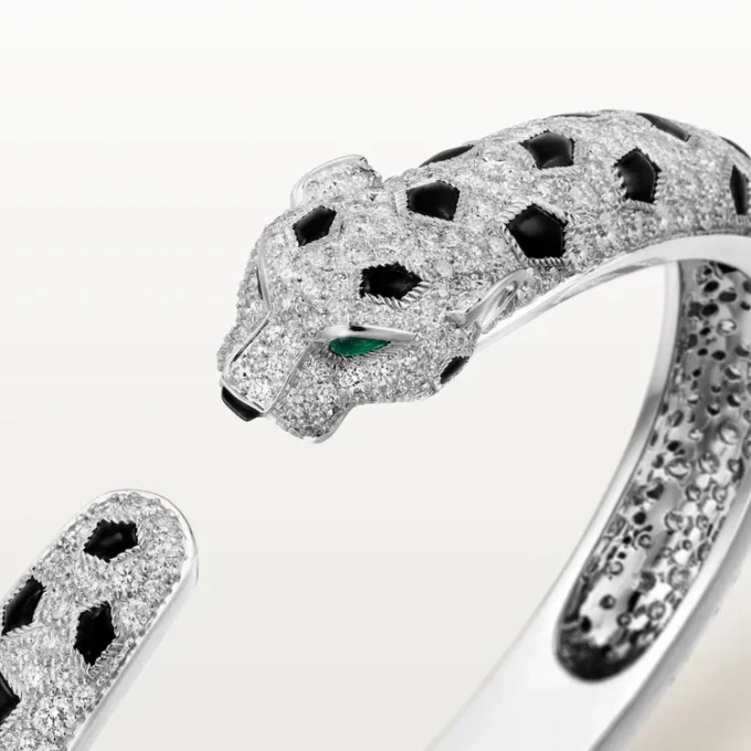 Panthere de Cartier Armband, mittleres Modell, pavé-besetzt