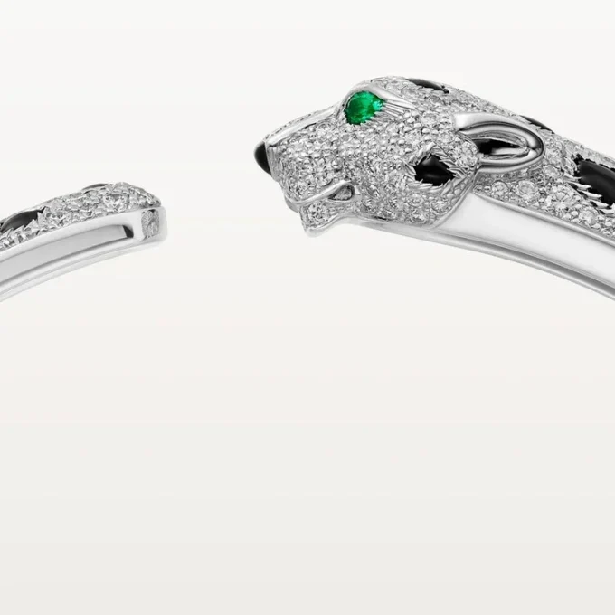 Panthere de Cartier Armband, mittleres Modell, pavé-besetzt