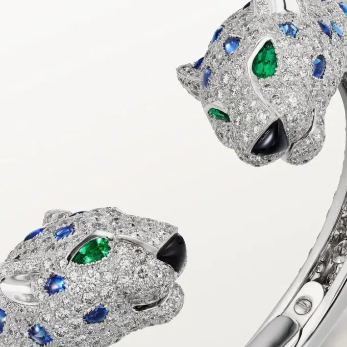 Panthere de Cartier Armband, Saphir, pavé