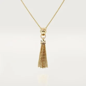 Panthere De Cartier Halskette – Gelbgold, schwarzer Lack, Tsavorit-Granate, Onyx, Diamanten – Cartier