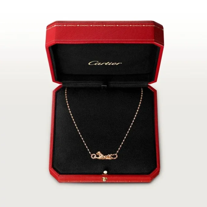 Panthere De Cartier Halskette – Roségold, Tsavorit-Granate, Diamanten – Cartier