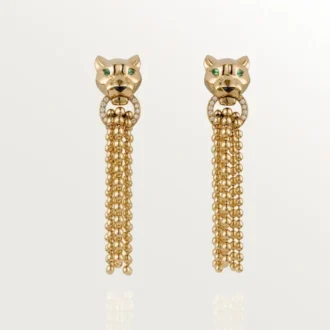 Panthere De Cartier Ohrringe – Gelbgold, Diamanten, Tsavorit-Granate, Onyx – Cartier