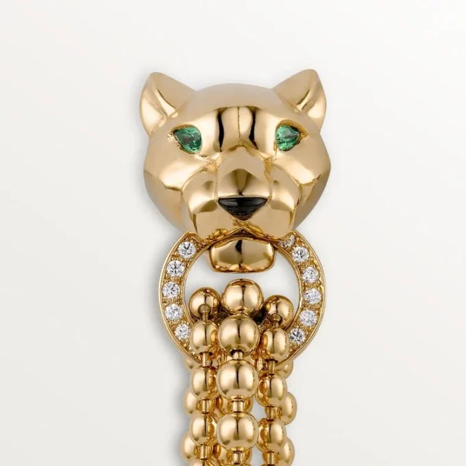 Panthere De Cartier Ohrringe – Gelbgold, Diamanten, Tsavorit-Granate, Onyx – Cartier