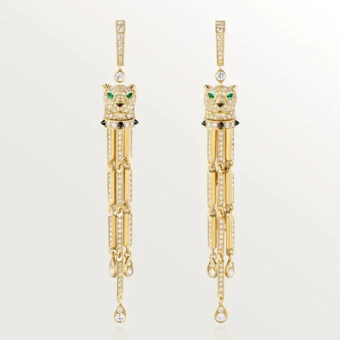 Panthere De Cartier Ohrringe, pavé-gefasst