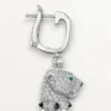 Panthere De Cartier Ohrringe, pavé-gefasst