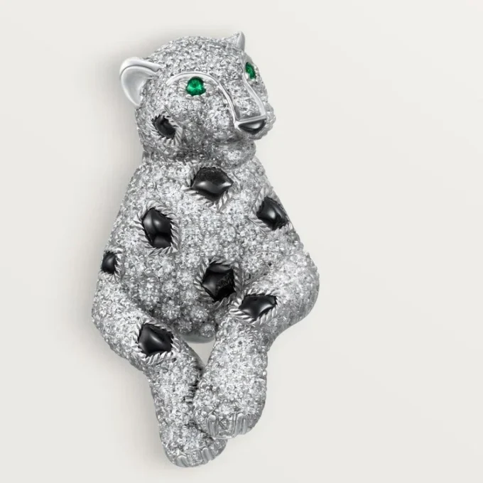 Panthere De Cartier Ohrringe, pavé-gefasst