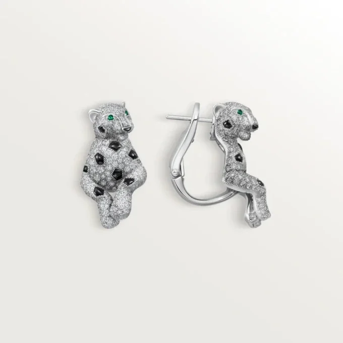 Panthere De Cartier Ohrringe, pavé-gefasst