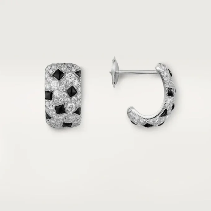 Panthere De Cartier Ohrringe – Weißgold, Onyx, Diamanten – Cartier