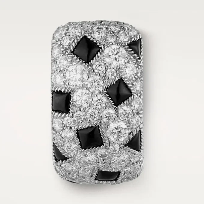 Panthere De Cartier Ohrringe – Weißgold, Onyx, Diamanten – Cartier