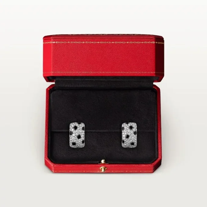 Panthere De Cartier Ohrringe – Weißgold, Onyx, Diamanten – Cartier