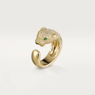 Panthere De Cartier Ring – Gelbgold, Diamanten, Smaragde, Onyx – Cartier